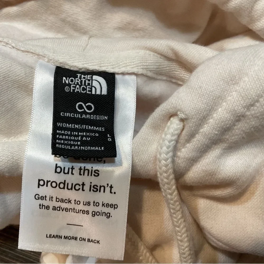 NWOT The North Face Women's White Dune Hoodie NEVER WORN size L